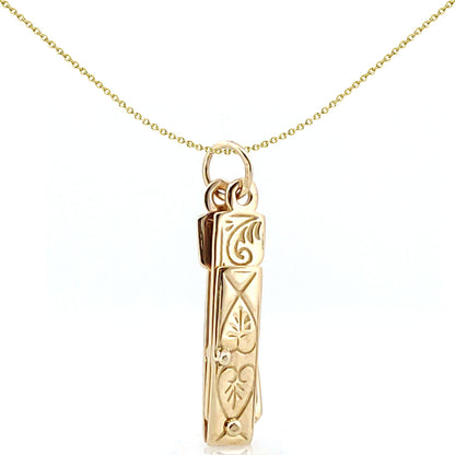 Mens 9ct Gold  Openning Closing Square & Compass Masonic Pendant - JMS003