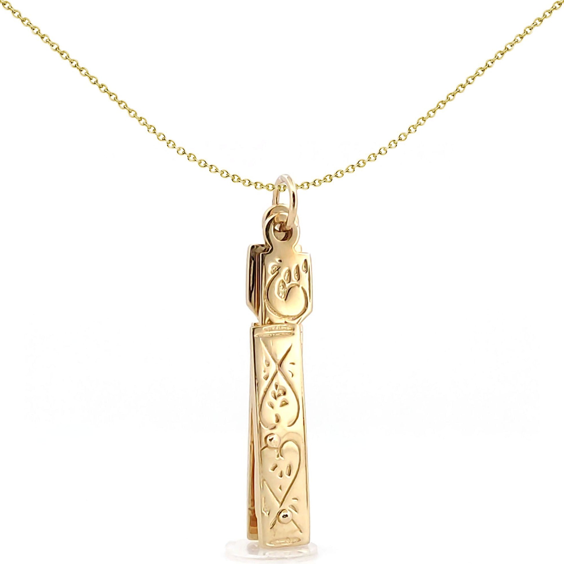 Mens 9ct Gold  Openning Closing Square & Compass Masonic Pendant - JMS004