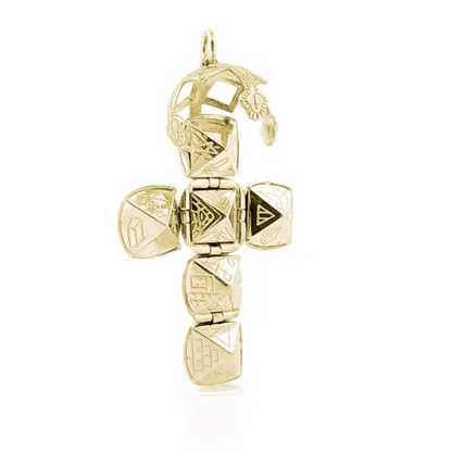 Men's Silver  Masonic Orb Charm Large 16mm Ball 50mm - AMS001-GP