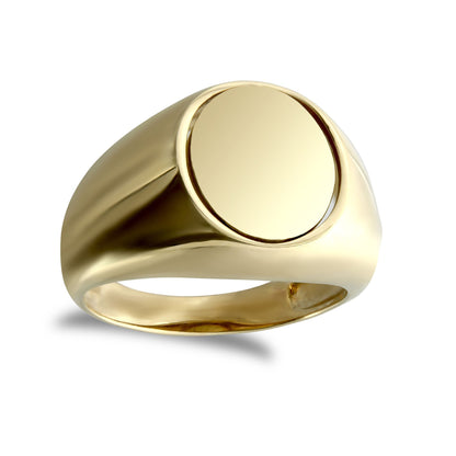 Mens 9ct Gold  Enamel Swivel Centre Oval Masonic Ring - JMS021