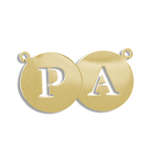 9ct Gold  Personalised Initials Identity Tag Necklace - JNP023-Y