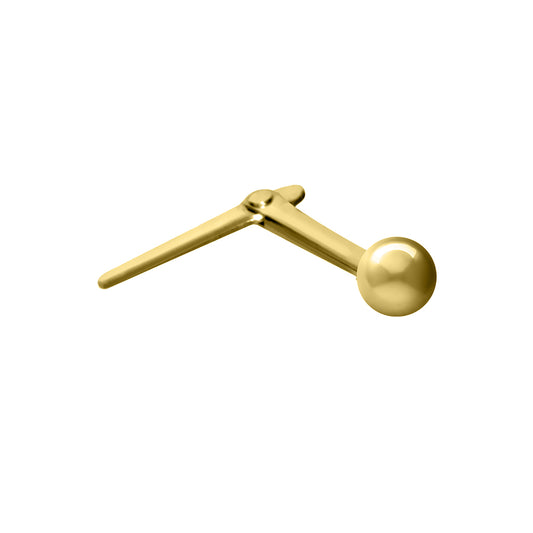 9ct Gold  Ball Andralok Hinged Nose Stud 2.5mm - JNS064