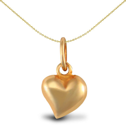 Ladies 9ct Gold  Love Heart Charm Pendant - JPC221