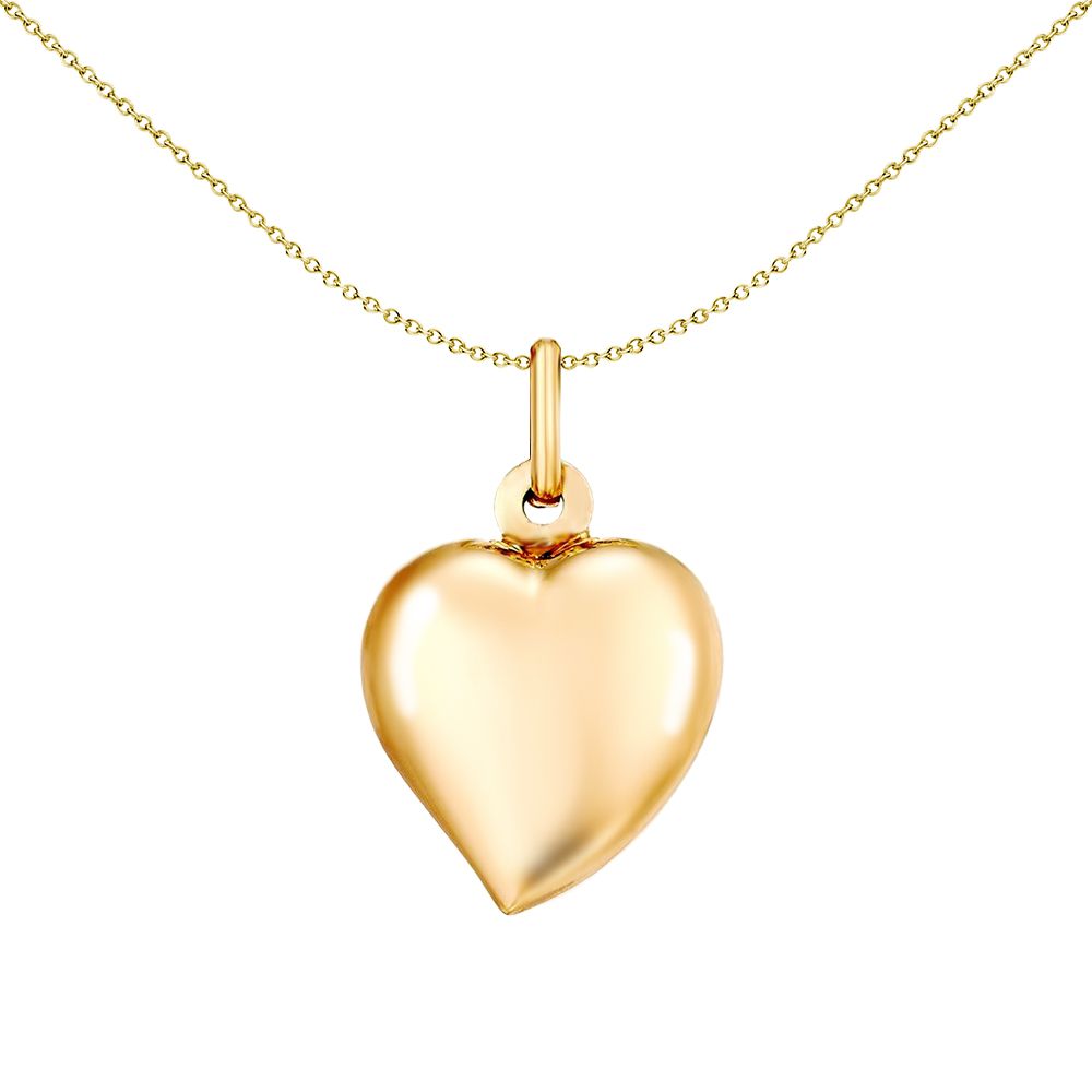 Ladies 9ct Gold  Love Heart Charm Pendant - JPC221