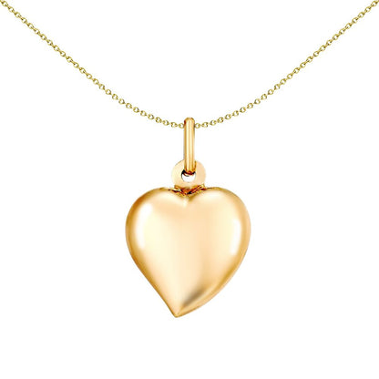 Ladies 9ct Gold  Love Heart Charm Pendant - JPC221