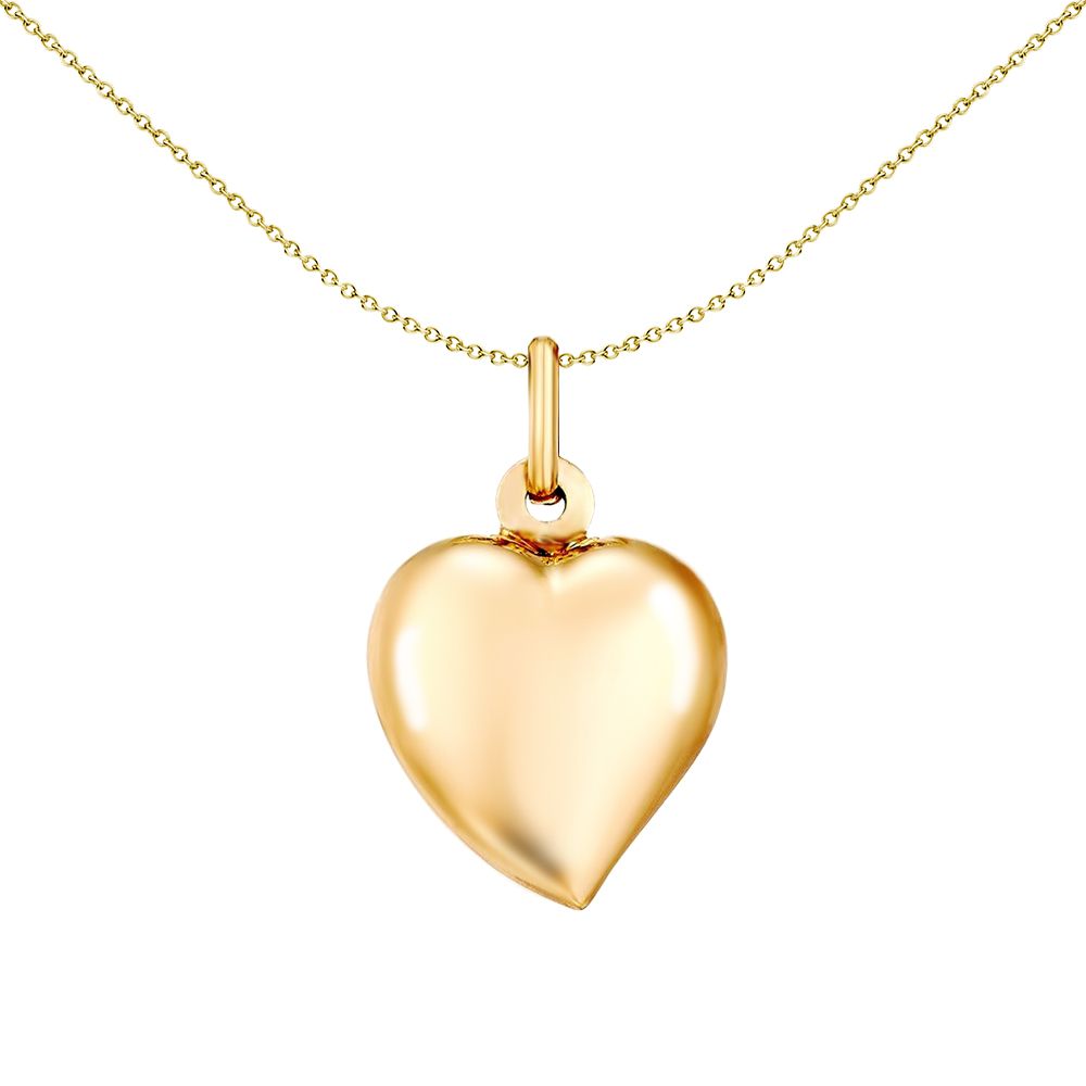 Ladies 9ct Gold  Love Heart Charm Pendant - JPC221