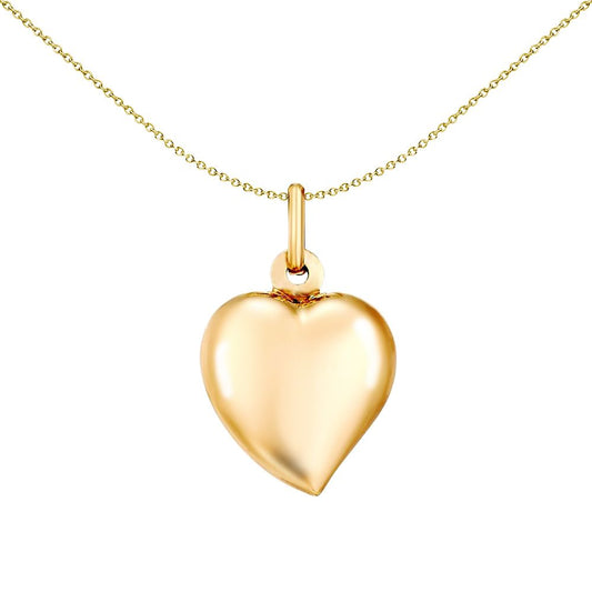 Ladies 9ct Gold  Love Heart Charm Pendant - JPC221