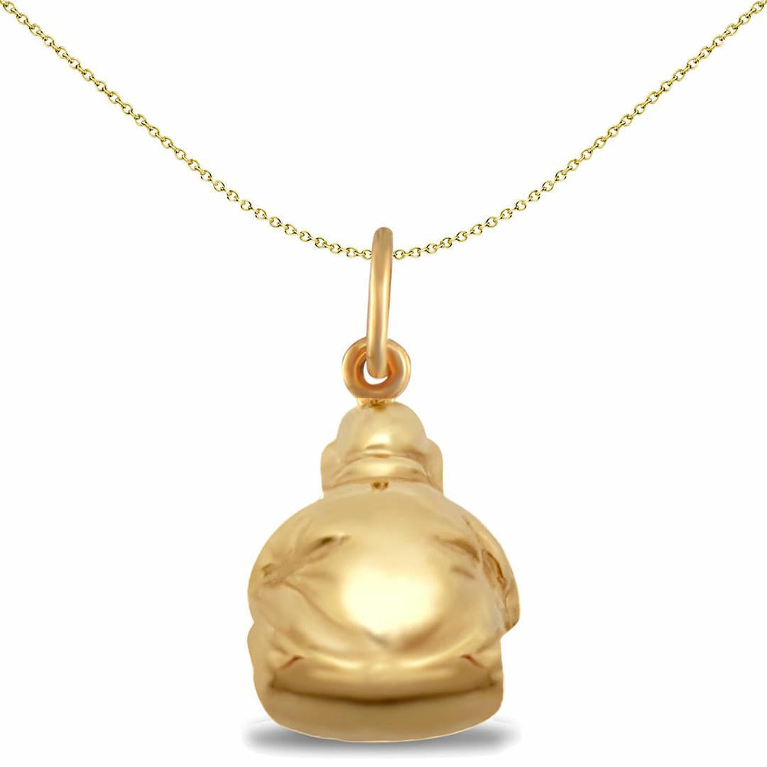 Ladies 9ct Gold  Buddha Charm Pendant - JPC224