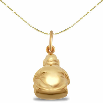 Ladies 9ct Gold  Buddha Charm Pendant - JPC224
