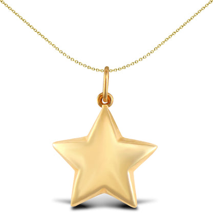 Ladies 9ct Gold  Star Charm Pendant - JPC229