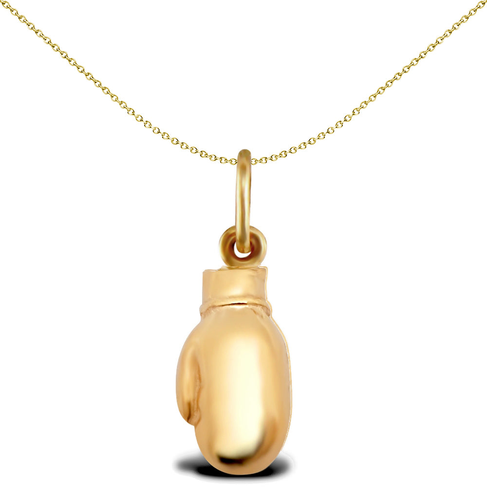 Ladies 9ct Gold  Boxing Glove Charm Pendant - JPC236