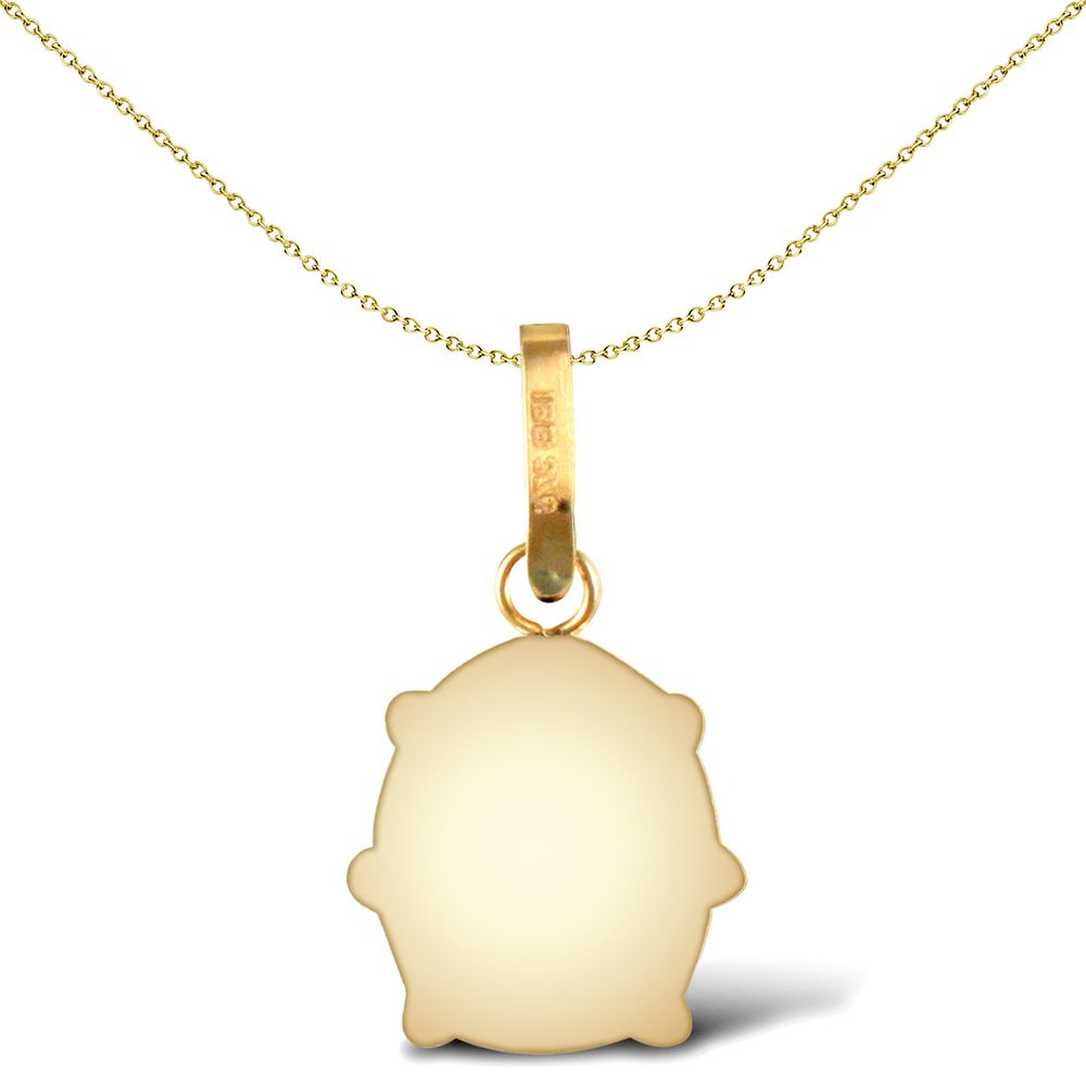 Ladies 9ct Gold  Enamel Red Black Ladybird Charm Pendant - JPC243