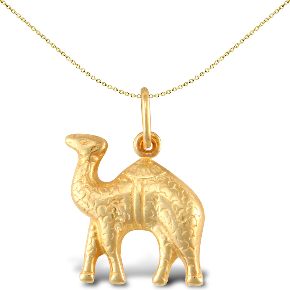 Ladies 9ct Gold  Camel Charm Pendant - JPC245