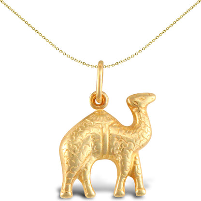 Ladies 9ct Gold  Camel Charm Pendant - JPC245