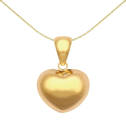 Ladies 9ct Gold  Pillow Love Heart Charm Pendant - JPC248