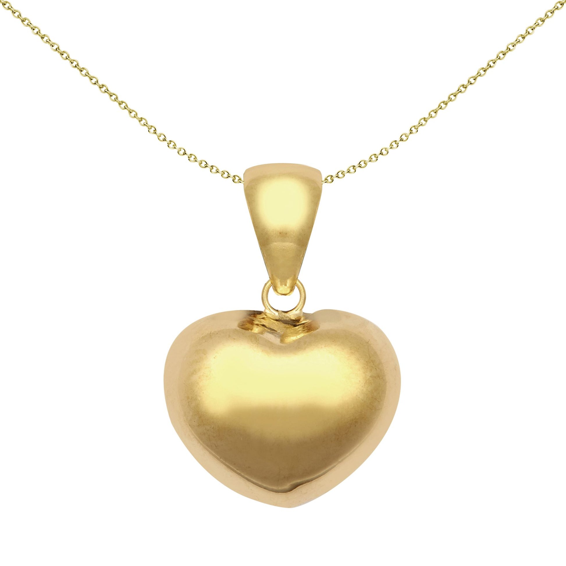 Ladies 9ct Gold  Pillow Love Heart Charm Pendant - JPC248