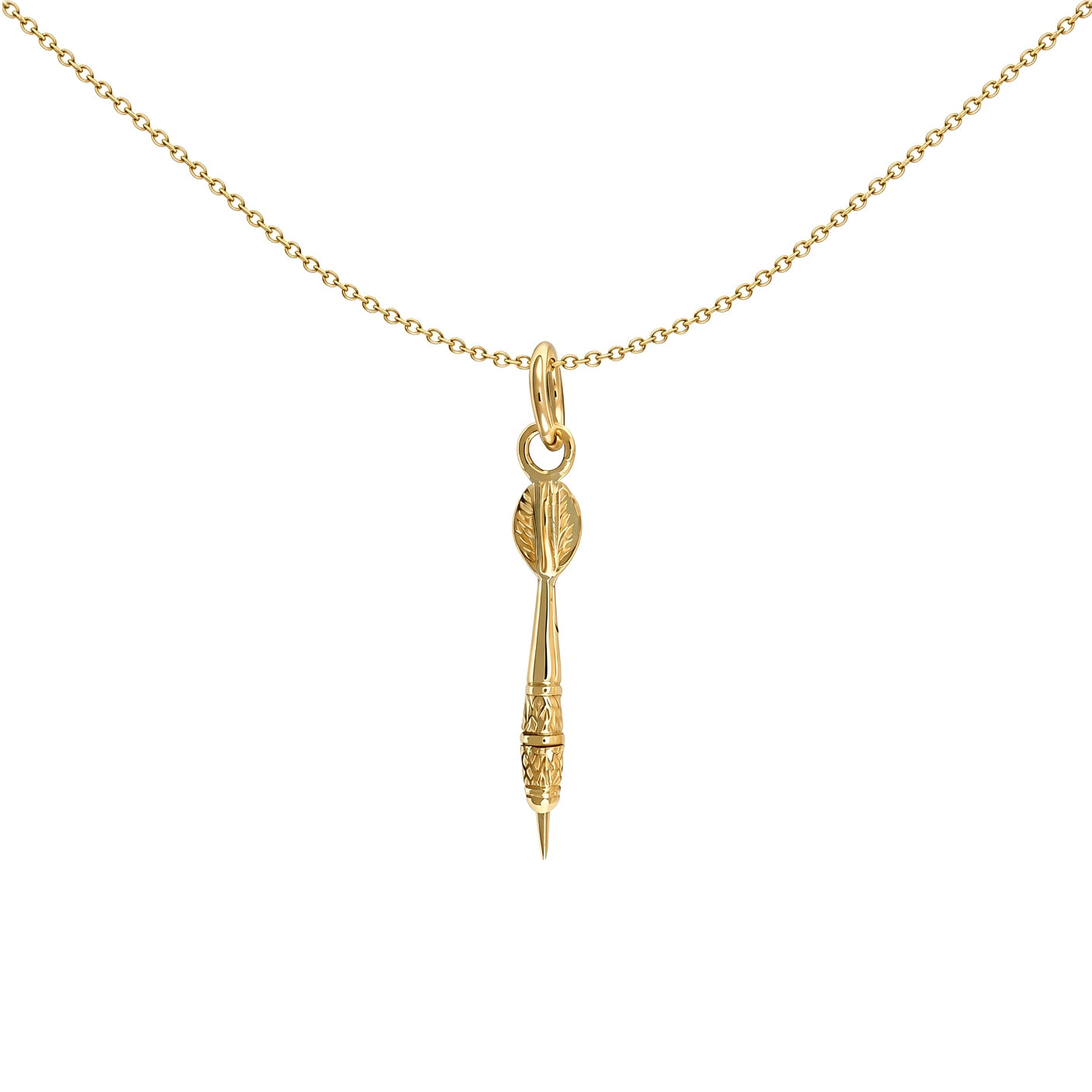 Mens Solid 9ct Gold  Dart Charm Pendant - JPD097