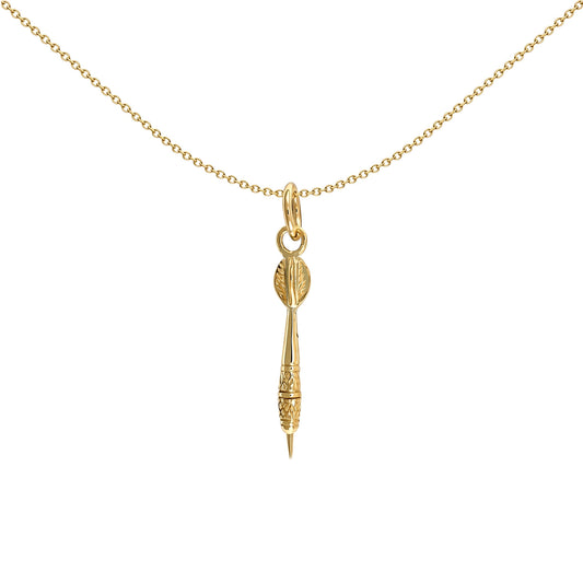 Mens Solid 9ct Gold  Dart Charm Pendant - JPD097
