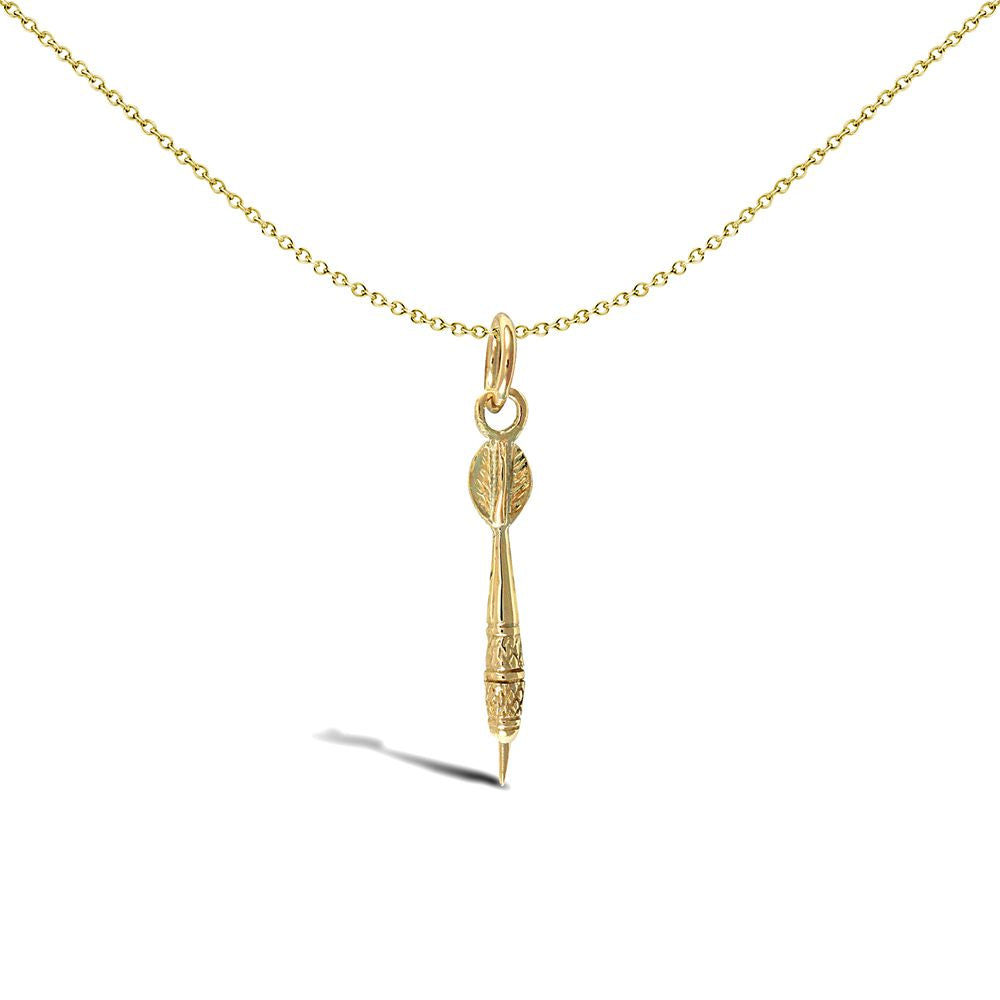 Mens Solid 9ct Gold  Dart Charm Pendant - JPD097