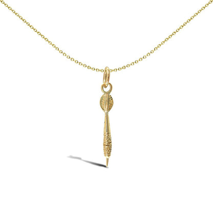 Mens Solid 9ct Gold  Dart Charm Pendant - JPD097