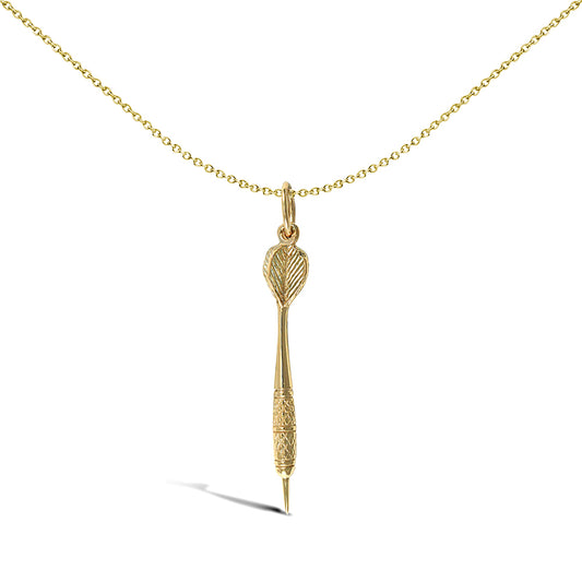 Mens Solid 9ct Gold  Dart Charm Pendant - JPD098