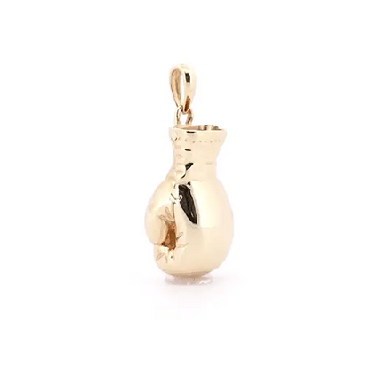 9ct Gold  Realistic 3D Single Boxing Glove Novelty Pendant, Small - JPD591