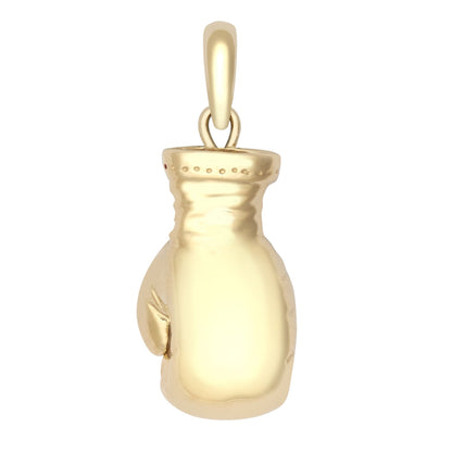 9ct Gold  Realistic 3D Single Boxing Glove Novelty Pendant, Small - JPD591