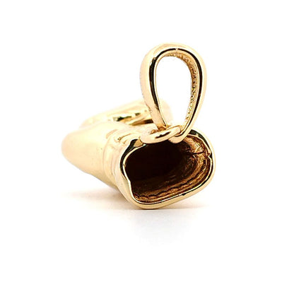 9ct Gold  Realistic 3D Single Boxing Glove Novelty Pendant, Small - JPD591