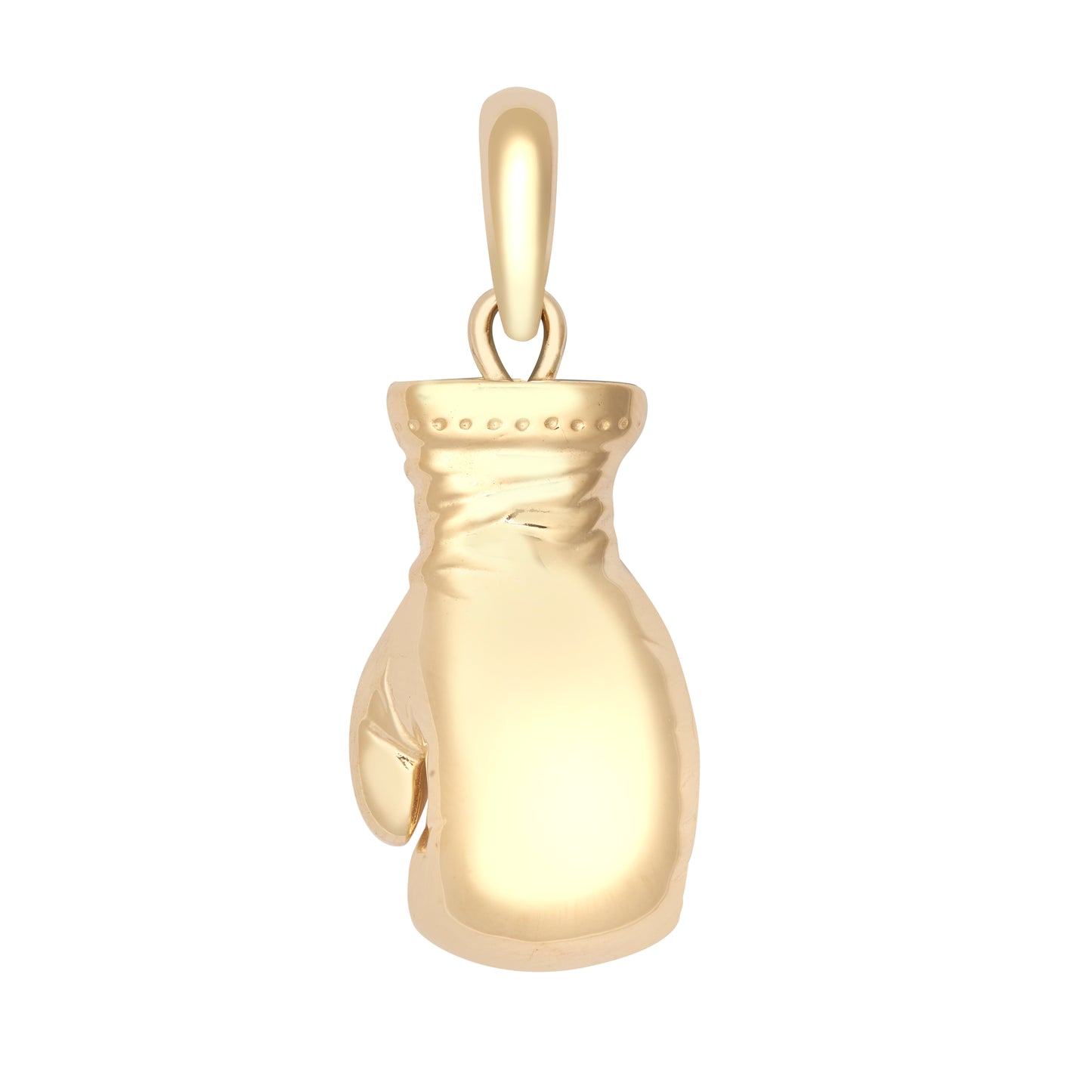 9ct Gold  Realistic 3D Single Boxing Glove Novelty Pendant, Medium - JPD592