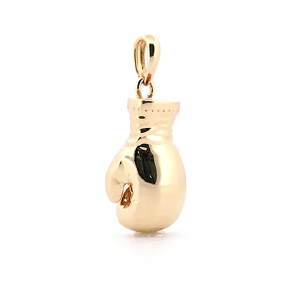 9ct Gold  Realistic 3D Single Boxing Glove Novelty Pendant, Large - JPD593