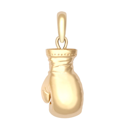 9ct Gold  Realistic 3D Single Boxing Glove Novelty Pendant, Large - JPD593