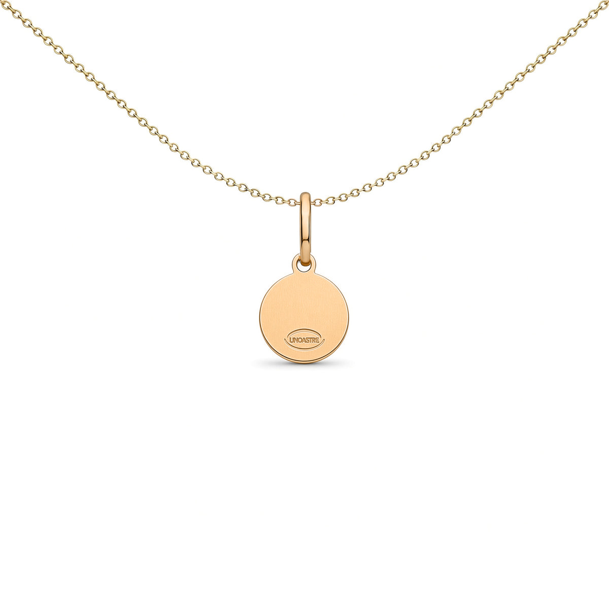 Solid 9ct Gold  Matte St Christopher Medallion Pendant - JPM001