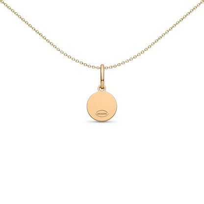 Solid 9ct Gold  Matte St Christopher Medallion Pendant - JPM001