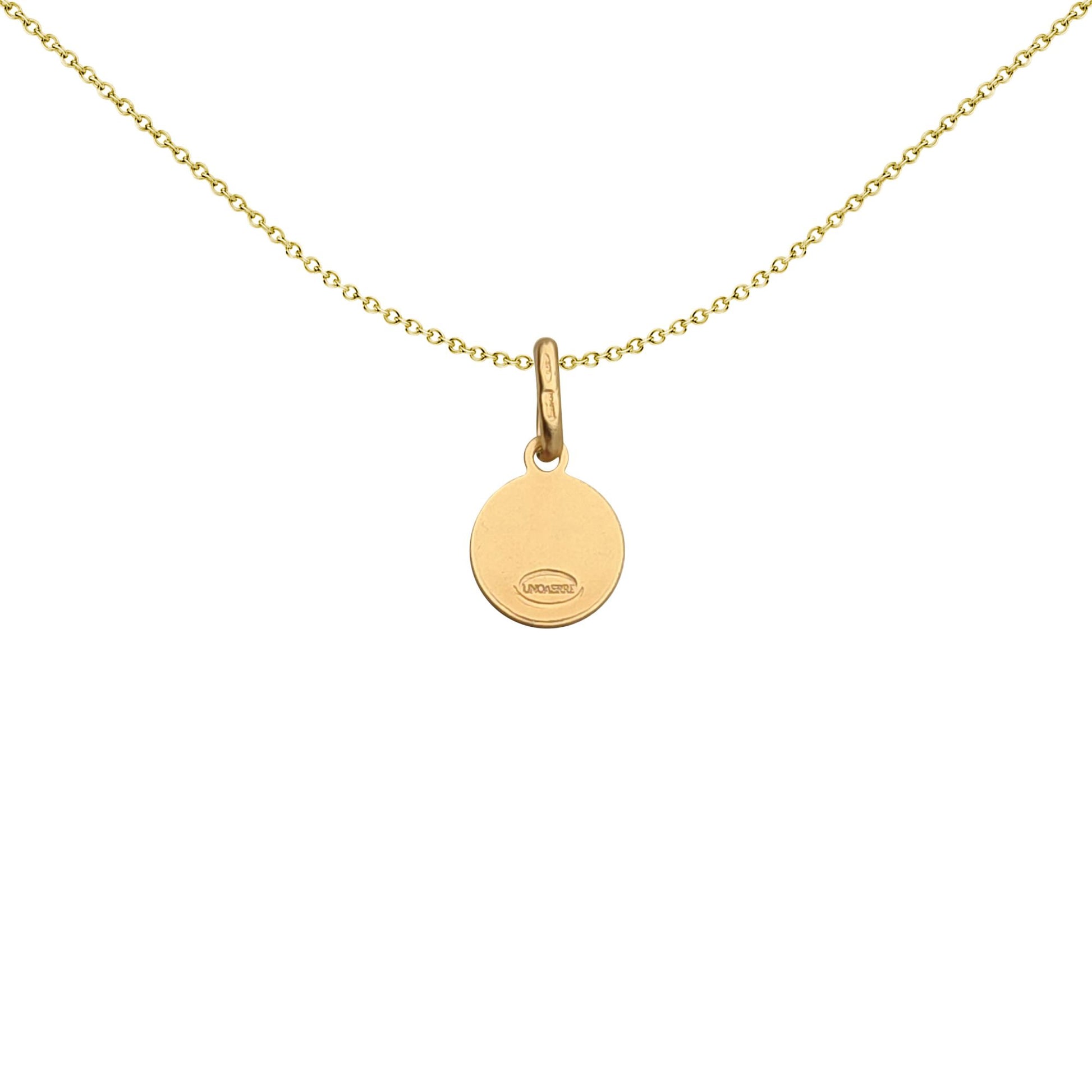 Solid 9ct Gold  Matte St Christopher Medallion Pendant - JPM001