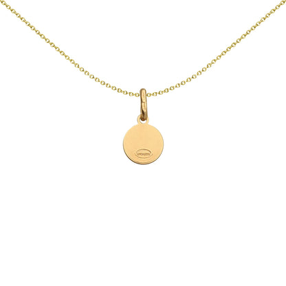 Solid 9ct Gold  Matte St Christopher Medallion Pendant - JPM001