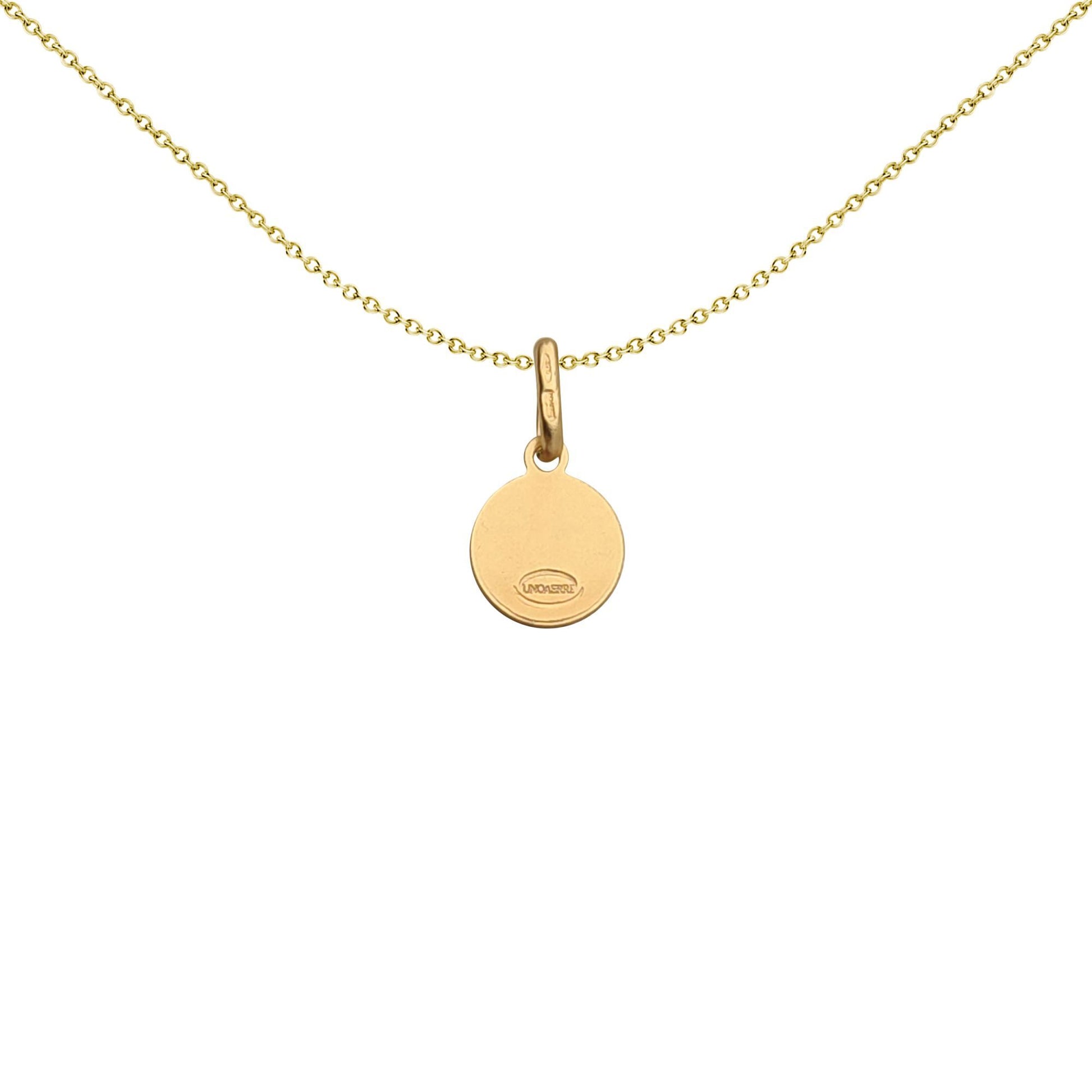 Solid 9ct Gold  Matte St Christopher Medallion Pendant - JPM001