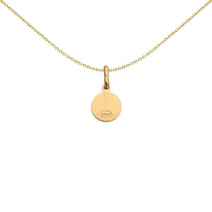 Solid 9ct Gold  Matte St Christopher Medallion Pendant - JPM001
