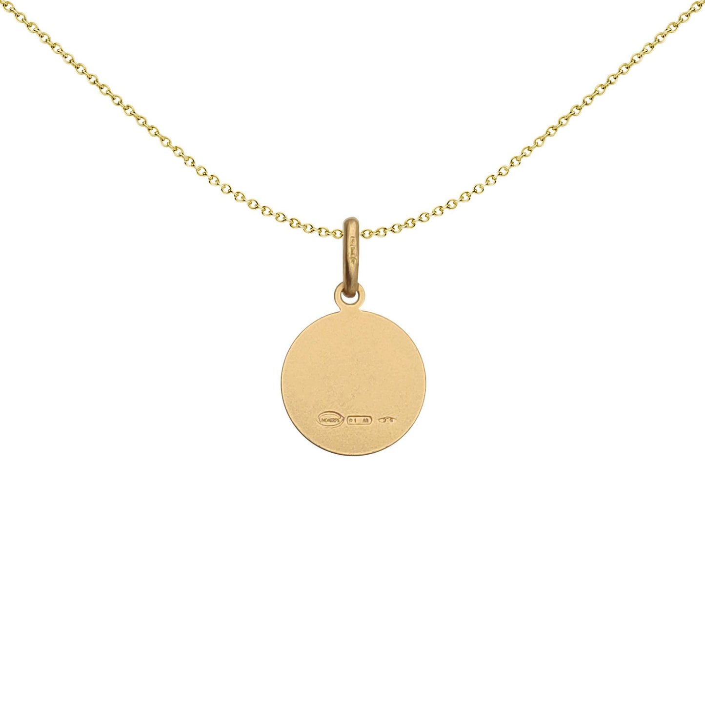 Solid 9ct Gold  Matte St Christopher Medallion Pendant - JPM002