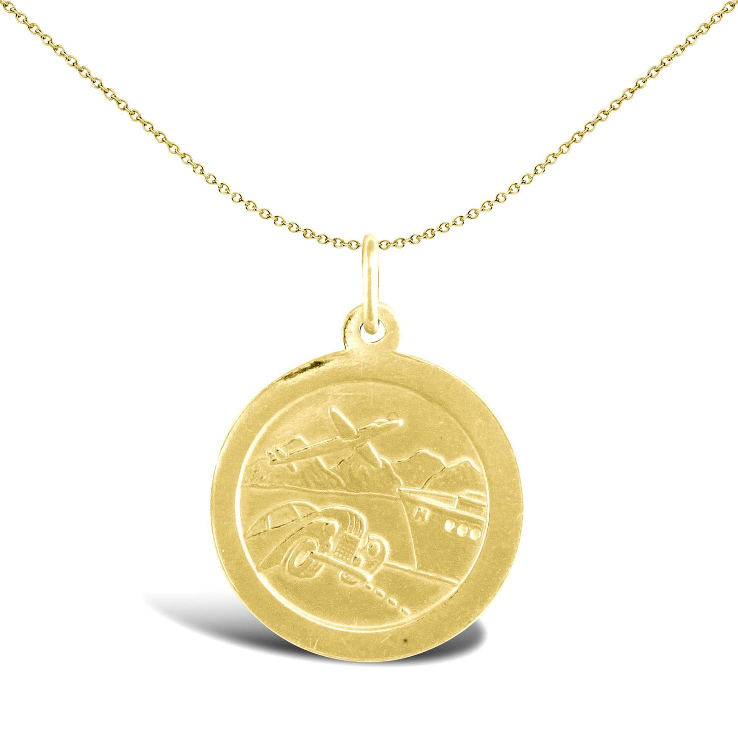 9ct Gold  Double Sided St Christopher Medallion Pendant - JPM035