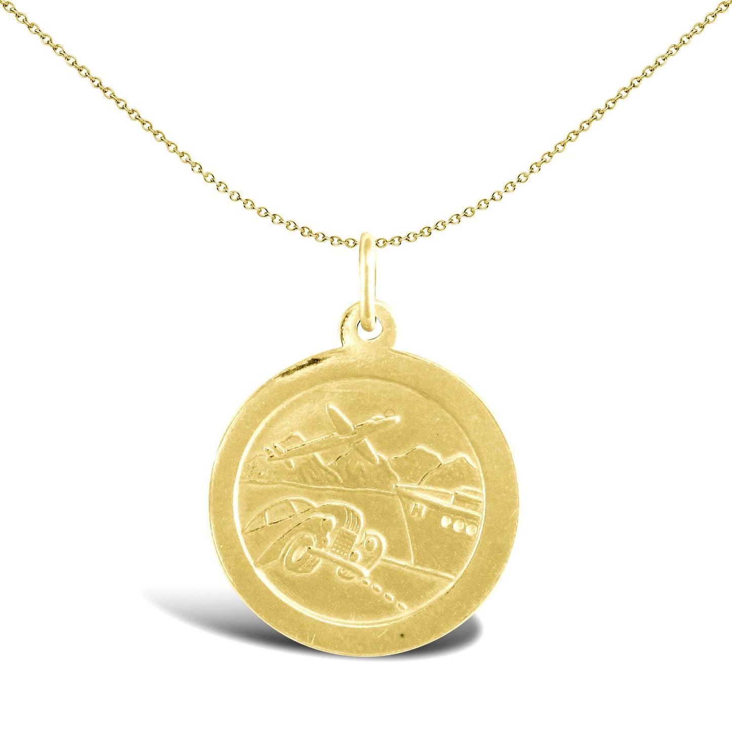 9ct Gold  Double Sided St Christopher Medallion Pendant - JPM035