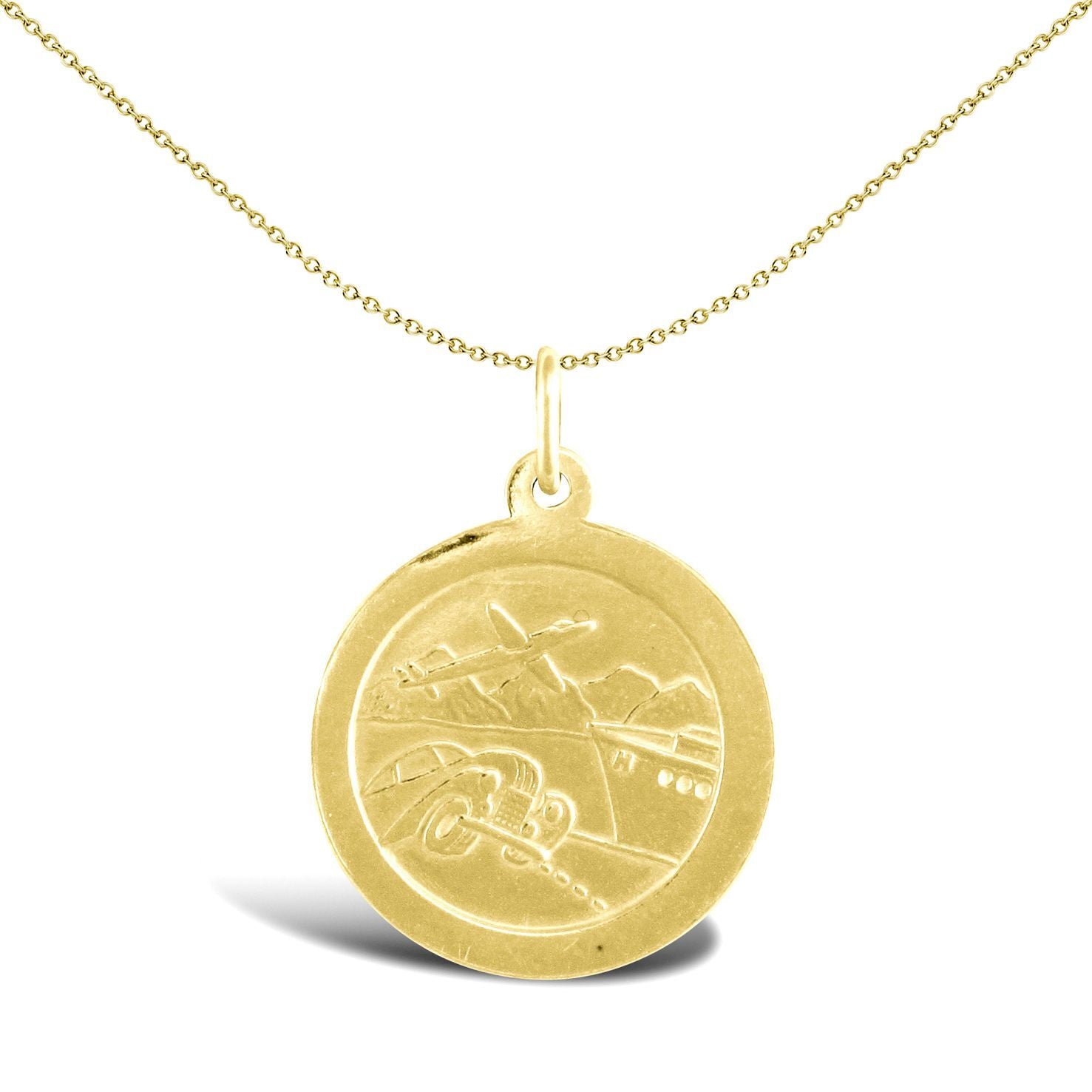 9ct Gold  Double Sided St Christopher Medallion Pendant - JPM035