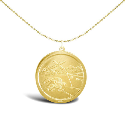 9ct Gold  Double Sided St Christopher Medallion Pendant - JPM037