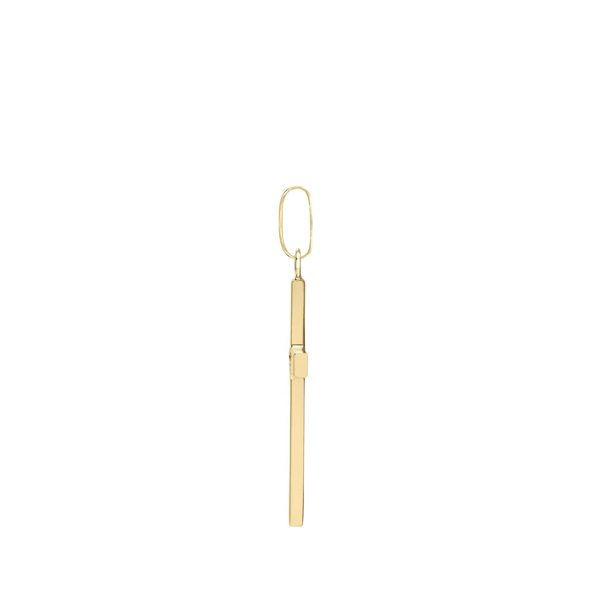 Solid 9ct Gold  Plain Cross Pendant - JPX002
