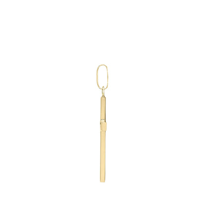 Solid 9ct Gold  Plain Cross Pendant - JPX002