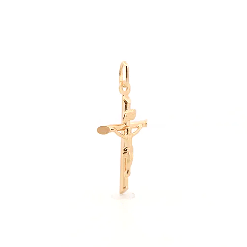 9ct Gold  INRI Crucifix Cross Pendant - JPX011