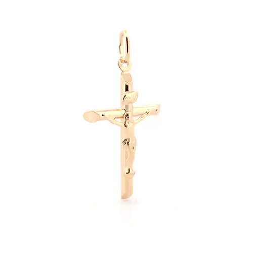 9ct Gold  INRI Crucifix Cross Pendant - JPX012