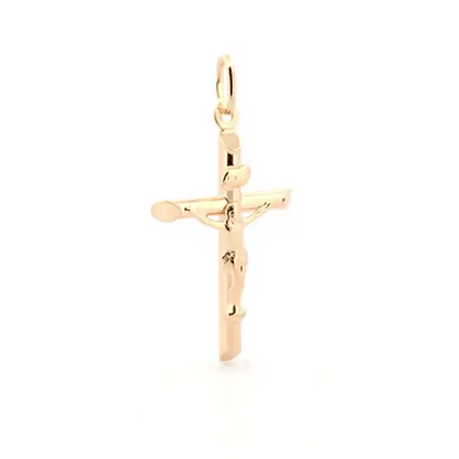 9ct Gold  INRI Crucifix Cross Pendant - JPX012