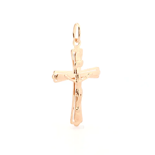 9ct Gold  light weight raised crucifix Cross pendant - JPX022