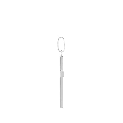 Solid 9ct White Gold  Plain Cross Pendant - JPX111