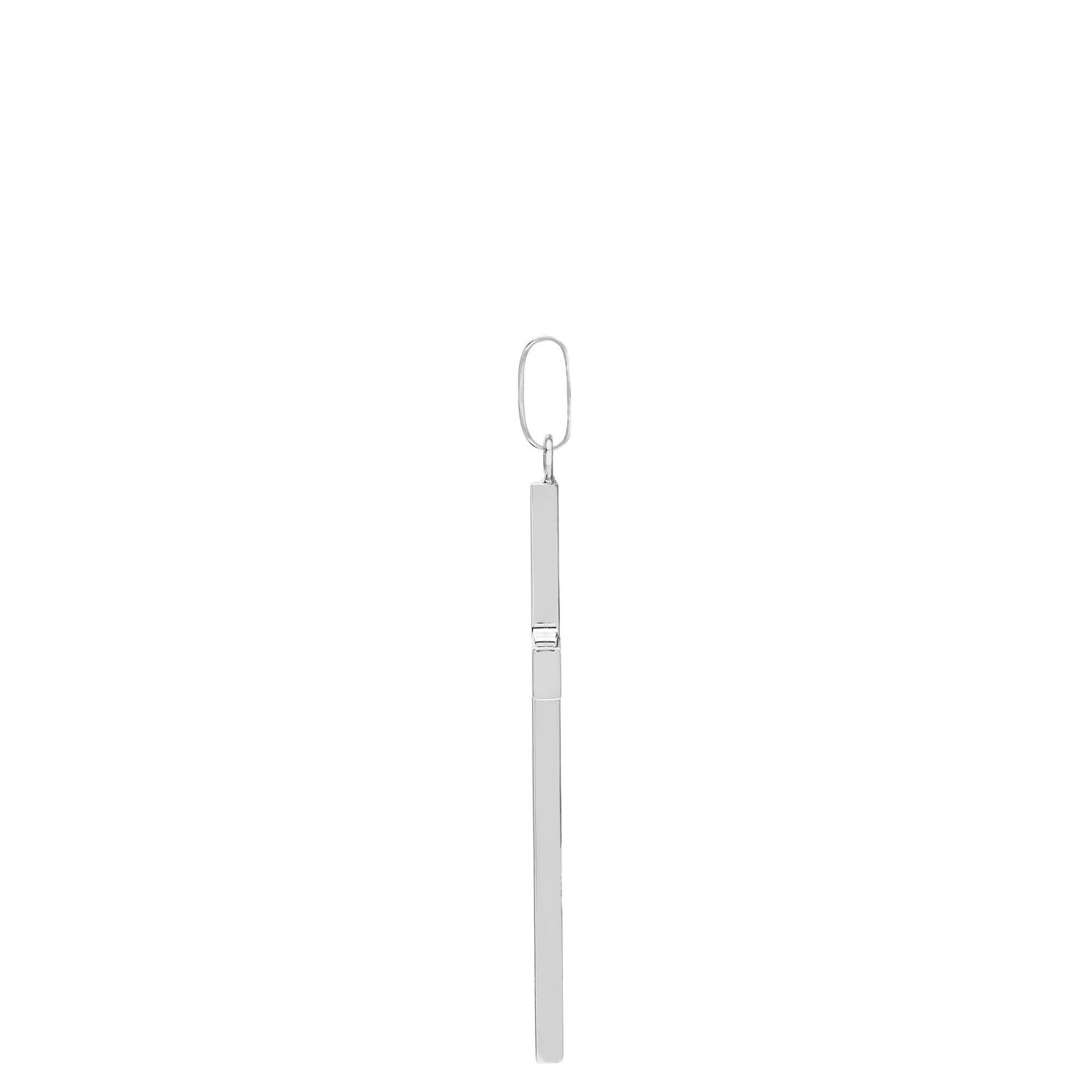 Solid 9ct White Gold  Plain Cross Pendant - JPX113